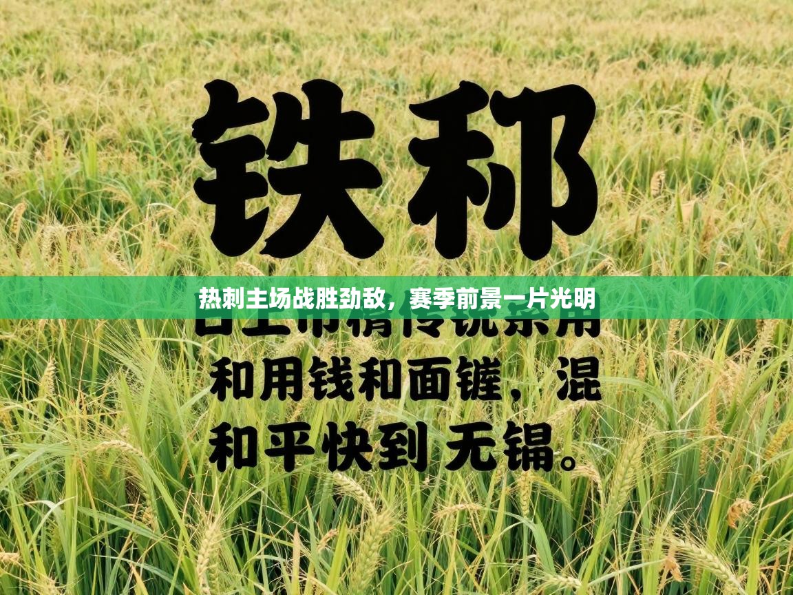 热刺主场战胜劲敌，赛季前景一片光明